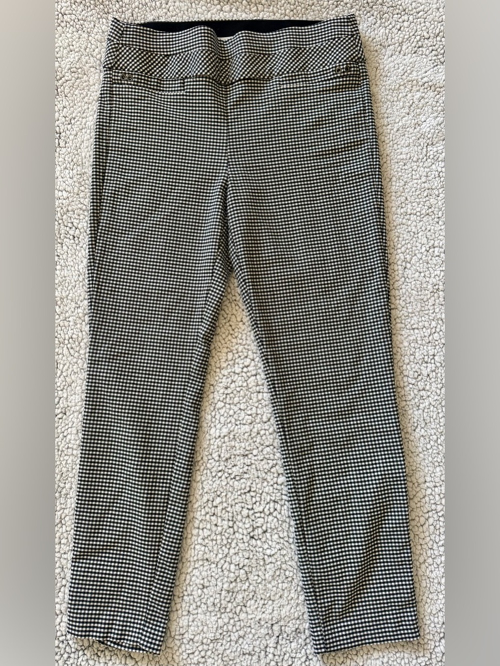 Takara Black and White Checked Capri Pants